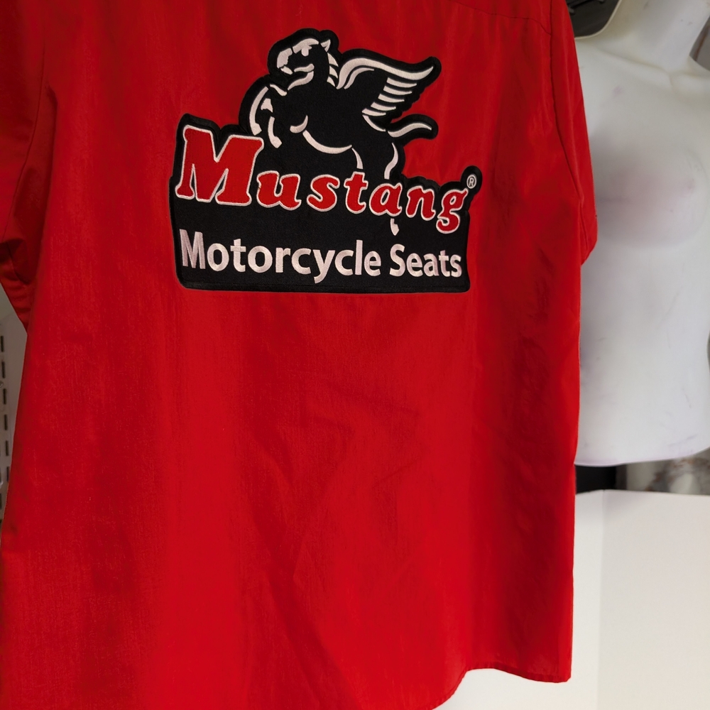 Mustang Red Motorcycle Seats Shirt